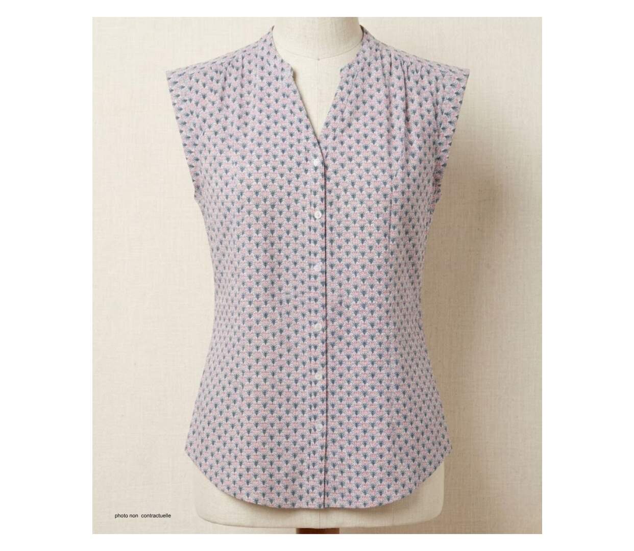 Chemisier sans manches MAYFLOWER N1131A : le top en viscose fluide pour un été frais et élégant-3