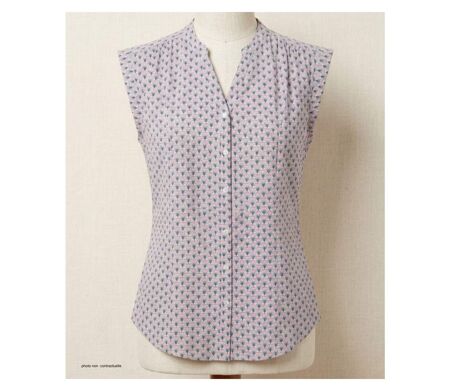 Chemisier sans manches MAYFLOWER N1131A : le top en viscose fluide pour un été frais et élégant