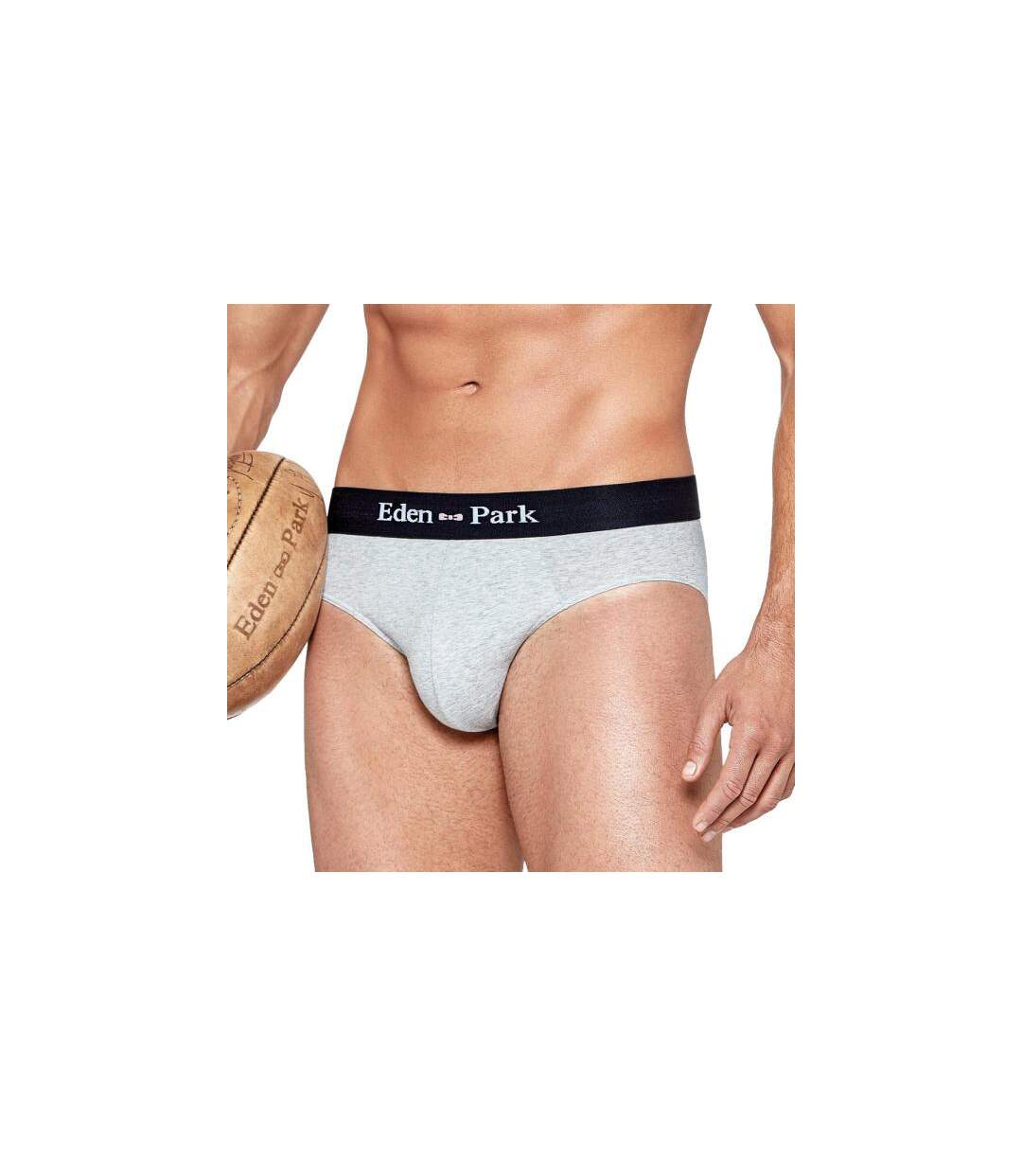 EDEN PARK Slip Homme Coton ONE Gris Chiné Clair