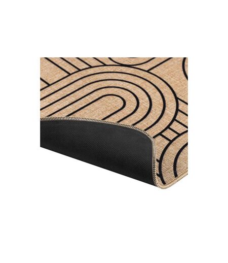 Tapis Déco Imprimé Modul 45x120cm Naturel & Noir