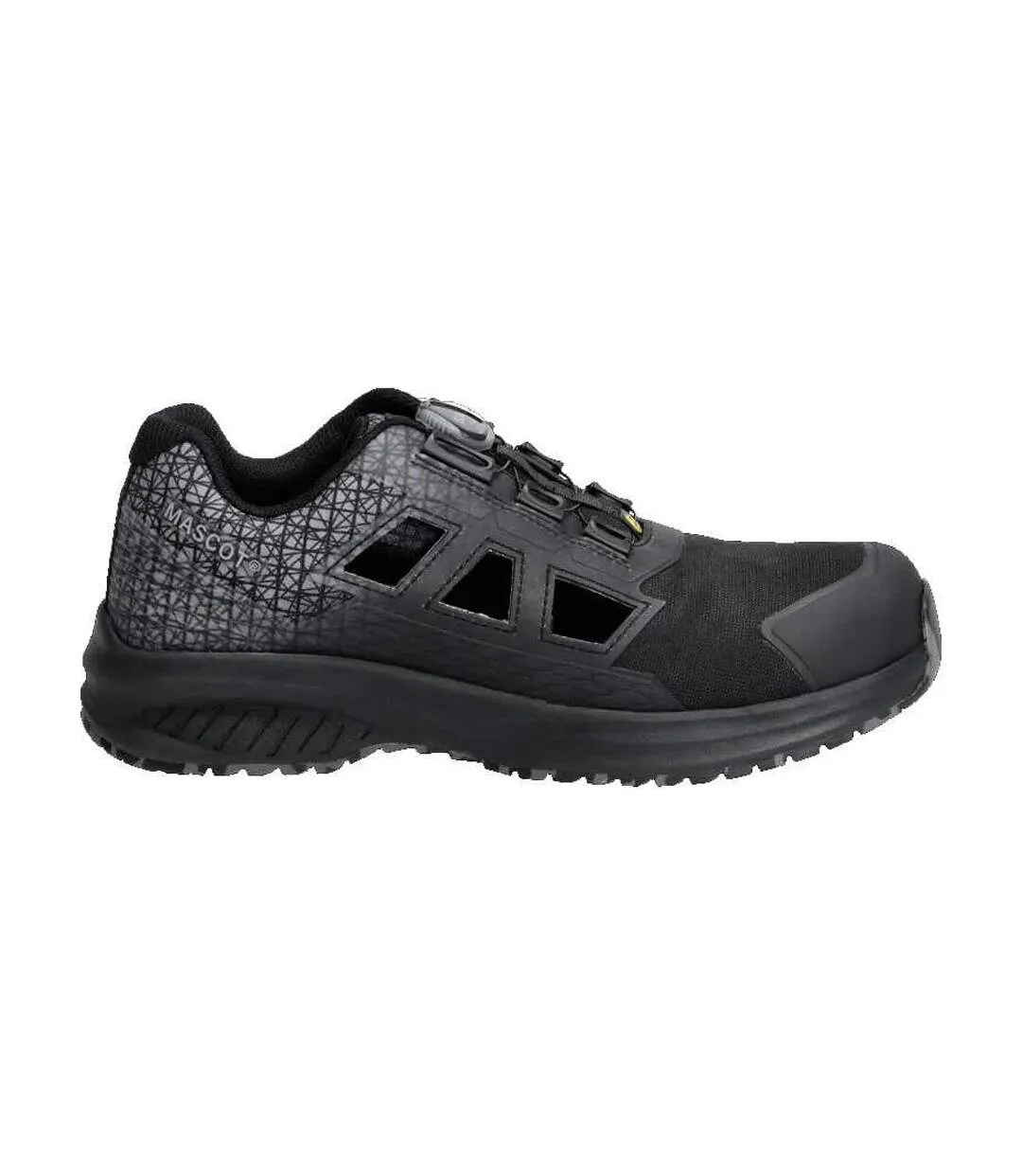 Mens Footwear Accelerate Logo Safety Sandals Black Mascot-1