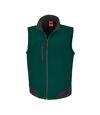 Result Mens Softshell Bodywarmer Breathable Weatherproof Jacket (Bottle Green/Black) - UTBC859