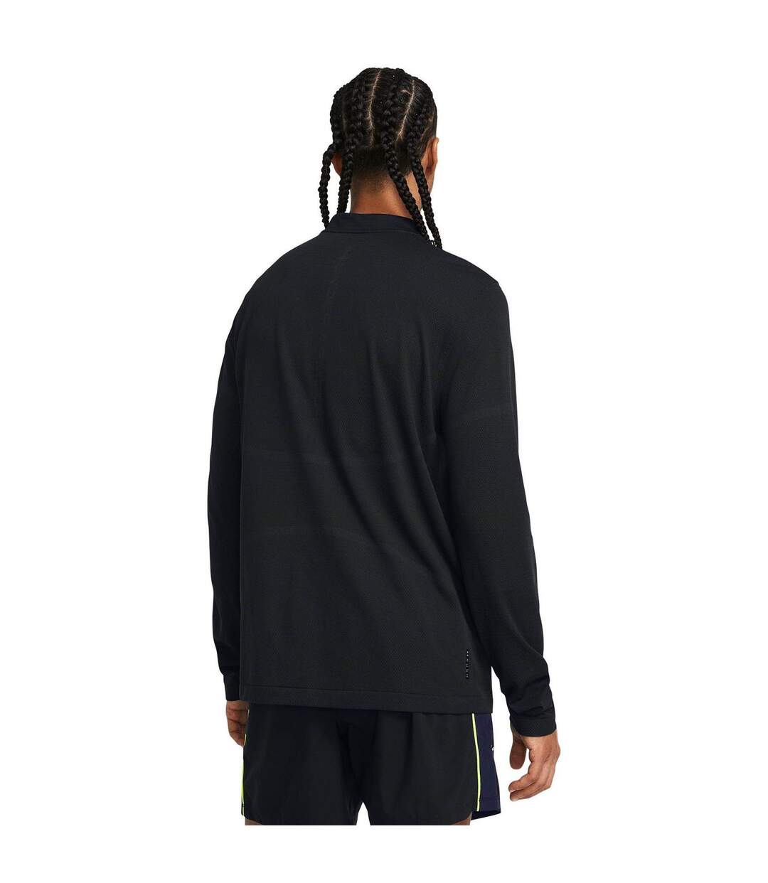 Mens Rush Long-sleeved Technical Top Black Under Armour-4