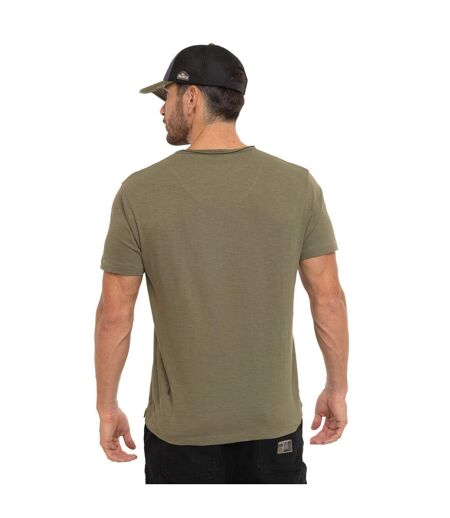 T-shirt homme en jersey col V rouloté imprimé devant Ron Vondutch