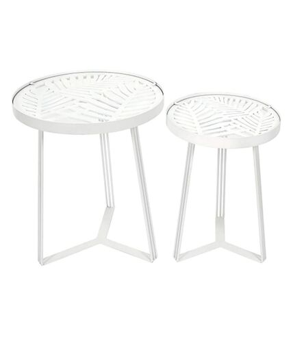 Set de 2 tables gigognes Wild Blanc