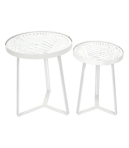 Set de 2 tables gigognes Wild Blanc