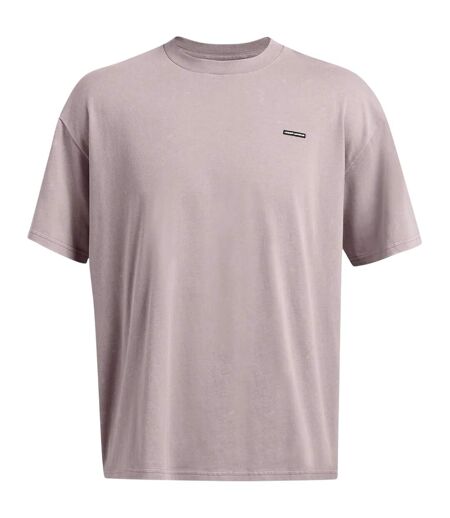 Mens Washed Logo Oversized T-shirt Gray Dawn Under Armour