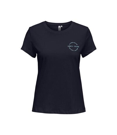 T-shirt Marine Femme Only Pay Life - L