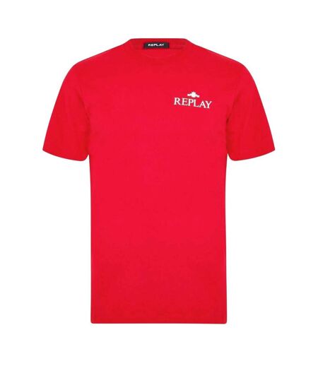 Mens Small Logo T-shirt Red Replay