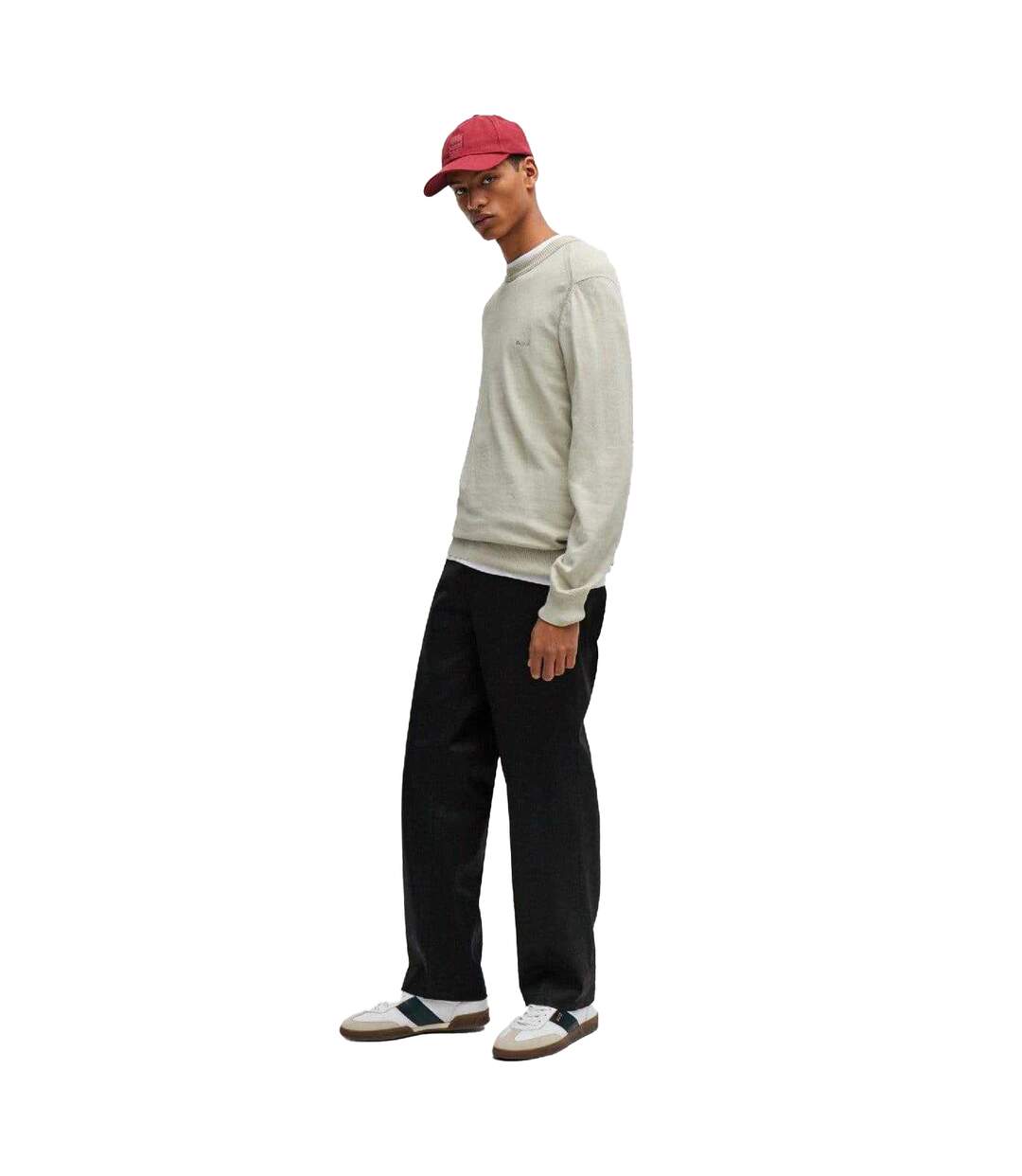 Mens Statum Straight Trousers Black Boss-4