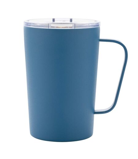 Modern recycled stainless steel mug with lid one size blue XD Collection