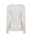 T-shirt Manches Longues Motif/style À Rayures Femme Blanc Cassé Selected Femme-2