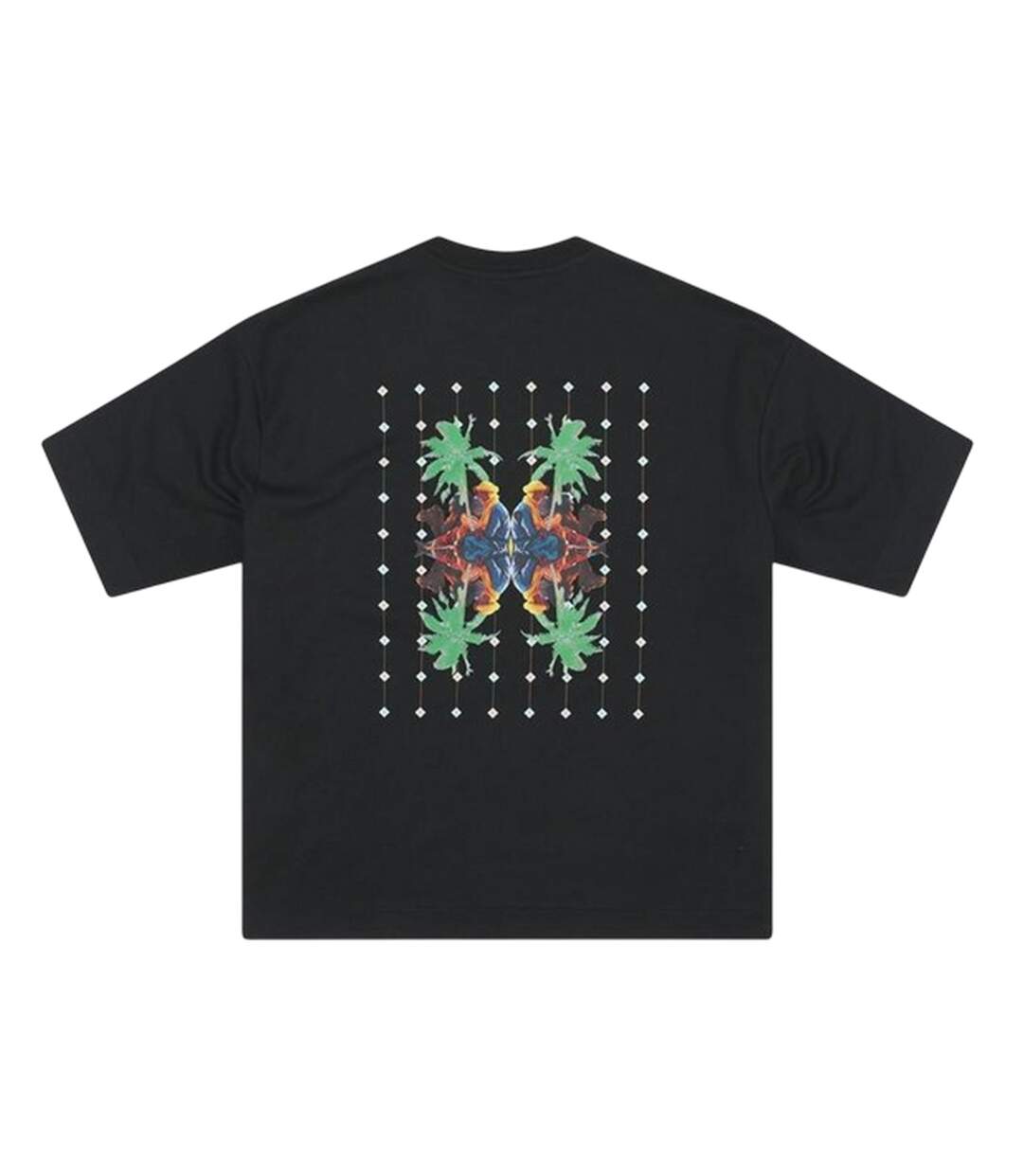 T-shirt Motif/style Imprimé Palmier Adulte Noir London-2