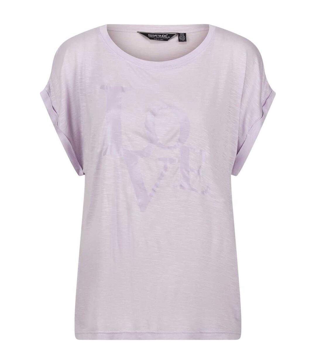 T-shirt Ample Manches Courtes Motif/style Imprimé Graphique Femme Lilas Pastel Imprimé Graphique Regatta-1