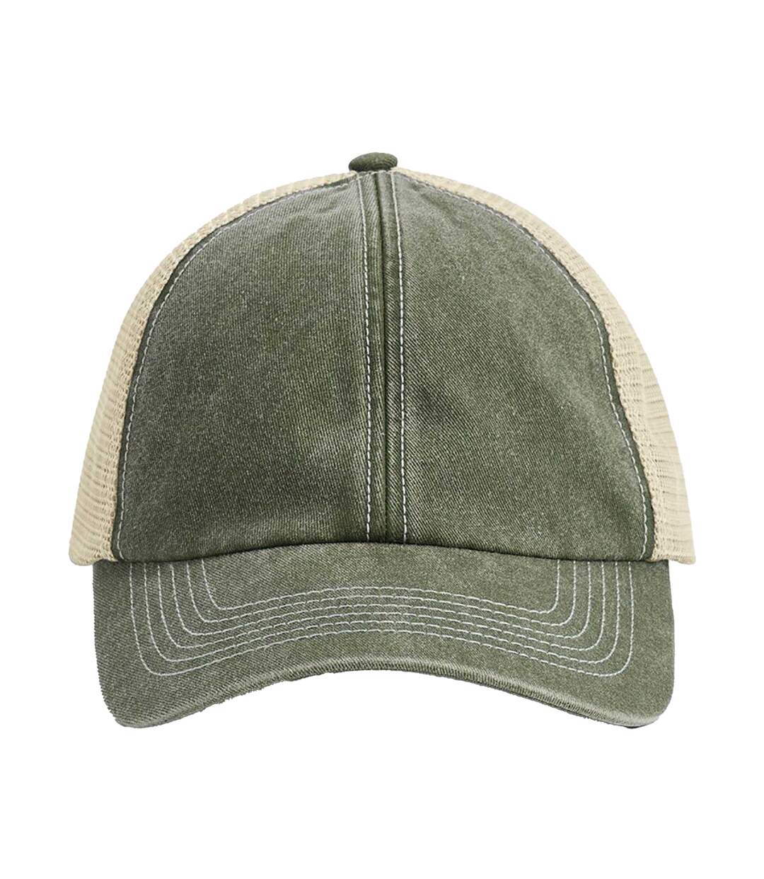 Casquette Trucker Motif/style Rétro Adulte Olive Beige Gris Beechfield-3