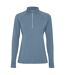 Womens/ladies estambul quarter zip long-sleeved sweatshirt storm blue Roly-1