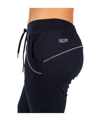 Womens/ladies Contrast Stitching Regular Sweatpants Dark Blue Sjeng Sports