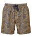 Short de bain pour homme - WB900 - bleu marine et moutarde-1