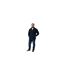Sweat À Col Montant Zippé Motif/style Logo Brodé Russel Homme Bleu Marine Duke-1