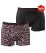 Lot De 2  Boxers Motif/style Camouflage Homme Rouge Pastel Noir Lonsdale-2