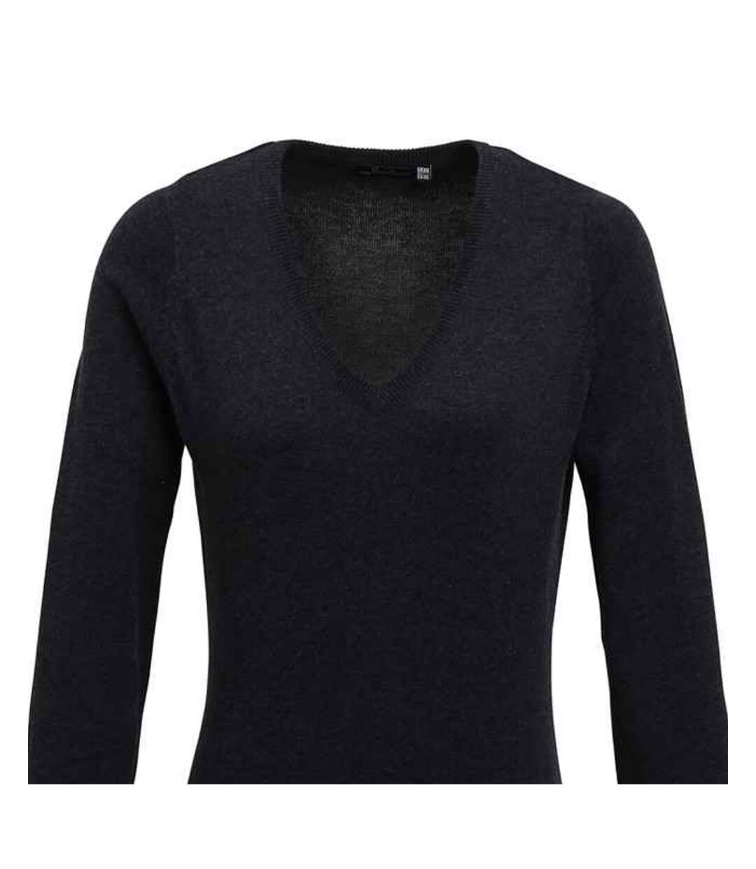 Premier Womens/Ladies V-Neck Knitted Sweater / Top (Charcoal) - UTRW1132