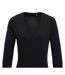 Premier Womens/Ladies V-Neck Knitted Sweater / Top (Charcoal) - UTRW1132