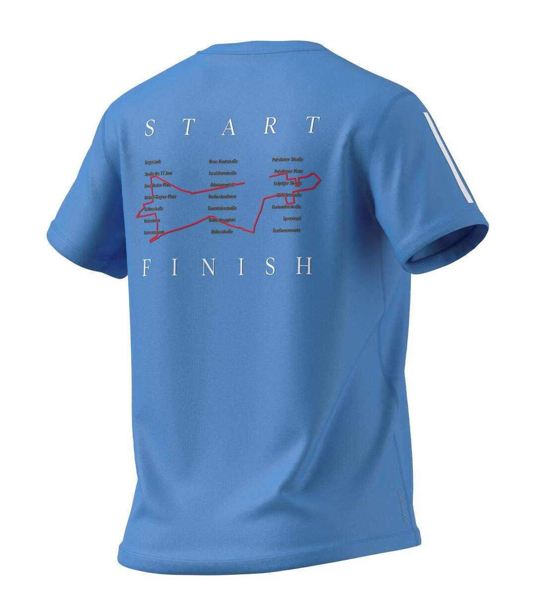 Womens/ladies Berlin Half Logo T-shirt Blue Burst Adidas-2