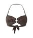 Womens/ladies Glitter Bandeau Bikini Top Chocolate Biba-1