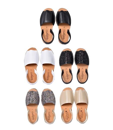 Sandale Nu Pieds Femme PREMIUM CUIR- Chaussure d'été Qualité et Confort - 550 NOIR