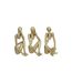 Lot de 3 Statuettes Déco Femme Le Collectionneur 17cm Or-1