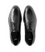 Mens Leather Low Block Heel Derby Shoes Black Boss-3