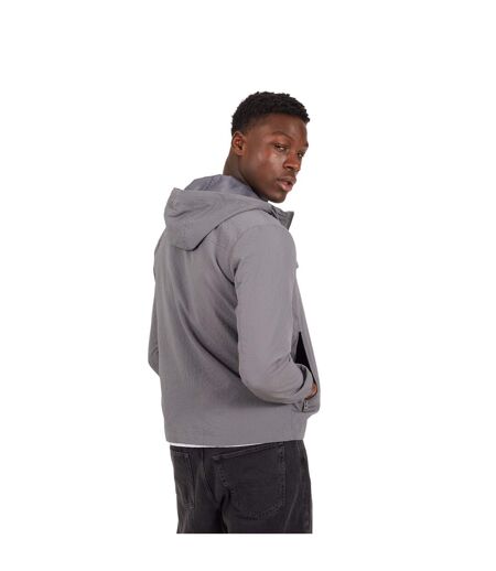 Mens Wind Hooded Jacket Dark Grey Brave Soul