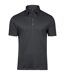 Tee Jays Mens Pima Cotton Interlock Polo Shirt (Dark Gray)