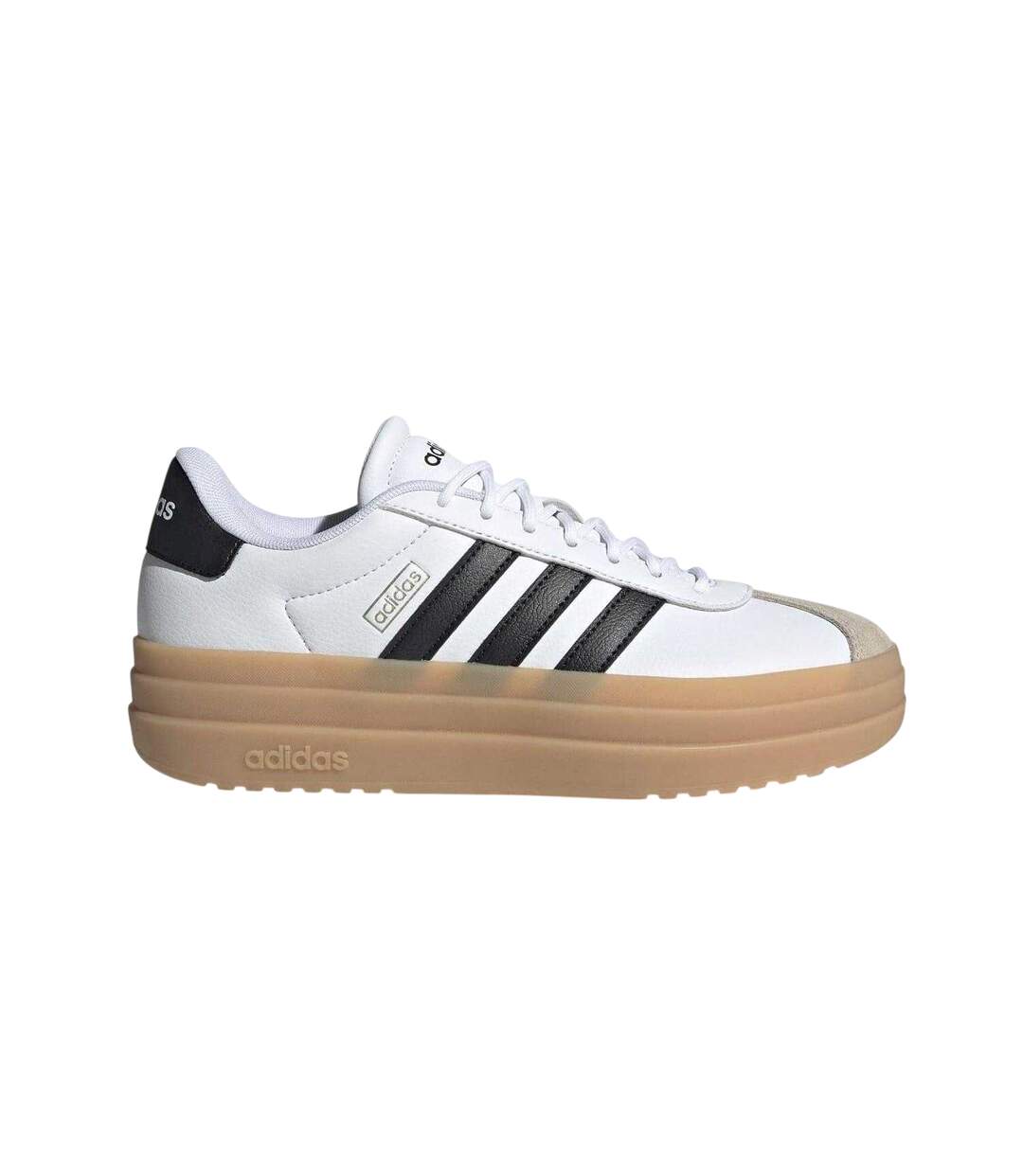 Baskets Court Bold Femme Blanc Noir Marron Pâle Adidas-4