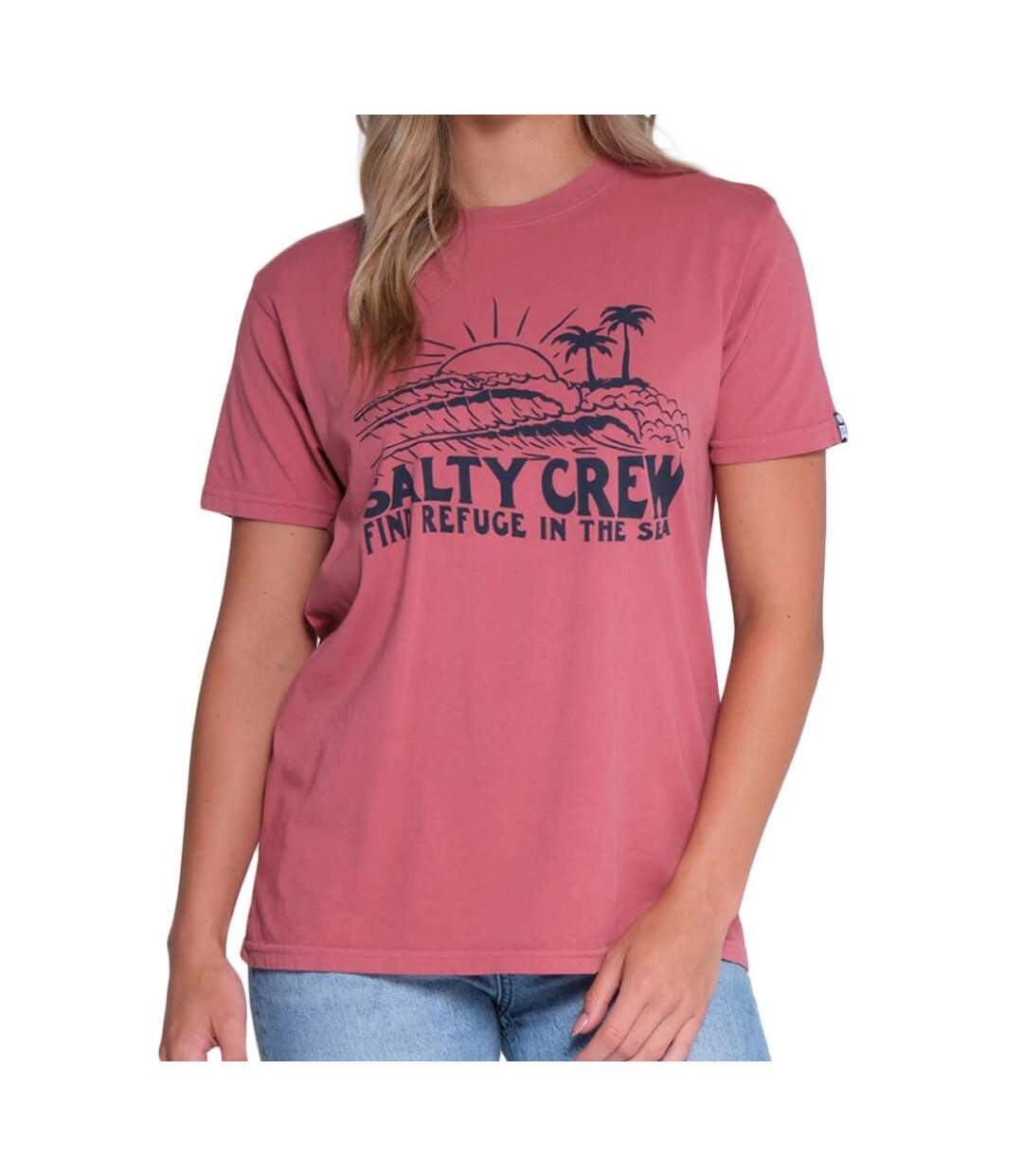 T-shirt Rose Femme Salty Crew Shorebreak - XS-1