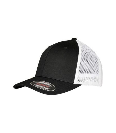 Casquette trucker adulte noir / blanc Flexfit