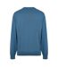 Mens Embroidered Logo Knitted V Neck Sweatshirt Pastel Blue Boss-2
