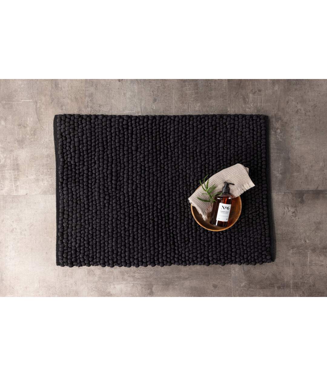 Tapis de Salle de Bain Wilmer 50x80cm Noir-4