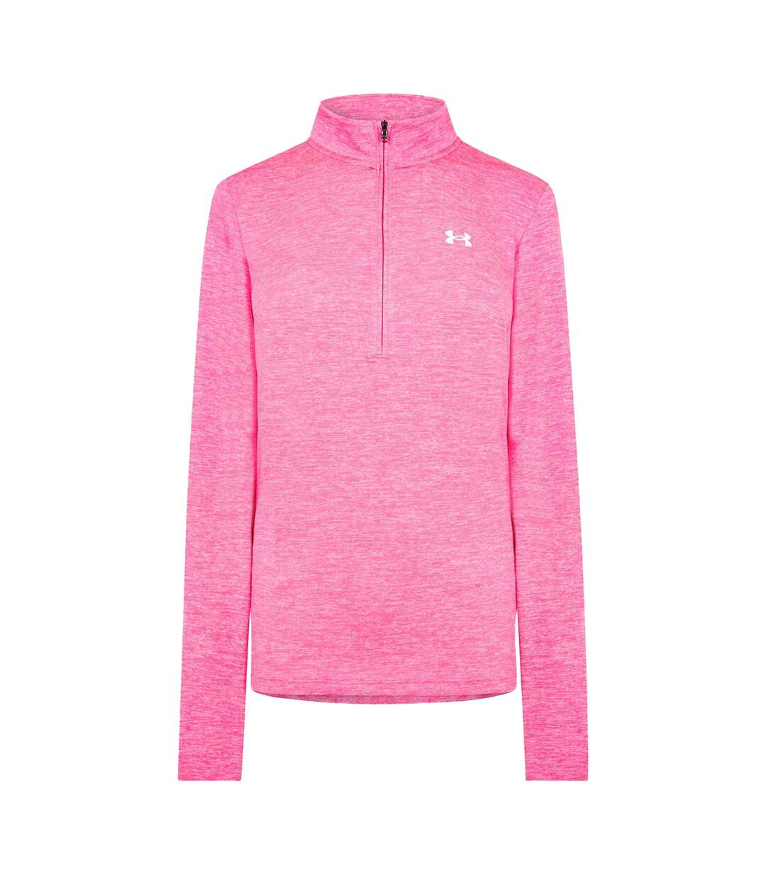 Womens/ladies Tech Textured Half Zip Top Pink Under Armour-2