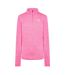 Womens/ladies Tech Textured Half Zip Top Pink Under Armour-2