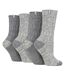 Lot de 4 chaussettes en tricot de laine pour femme-1