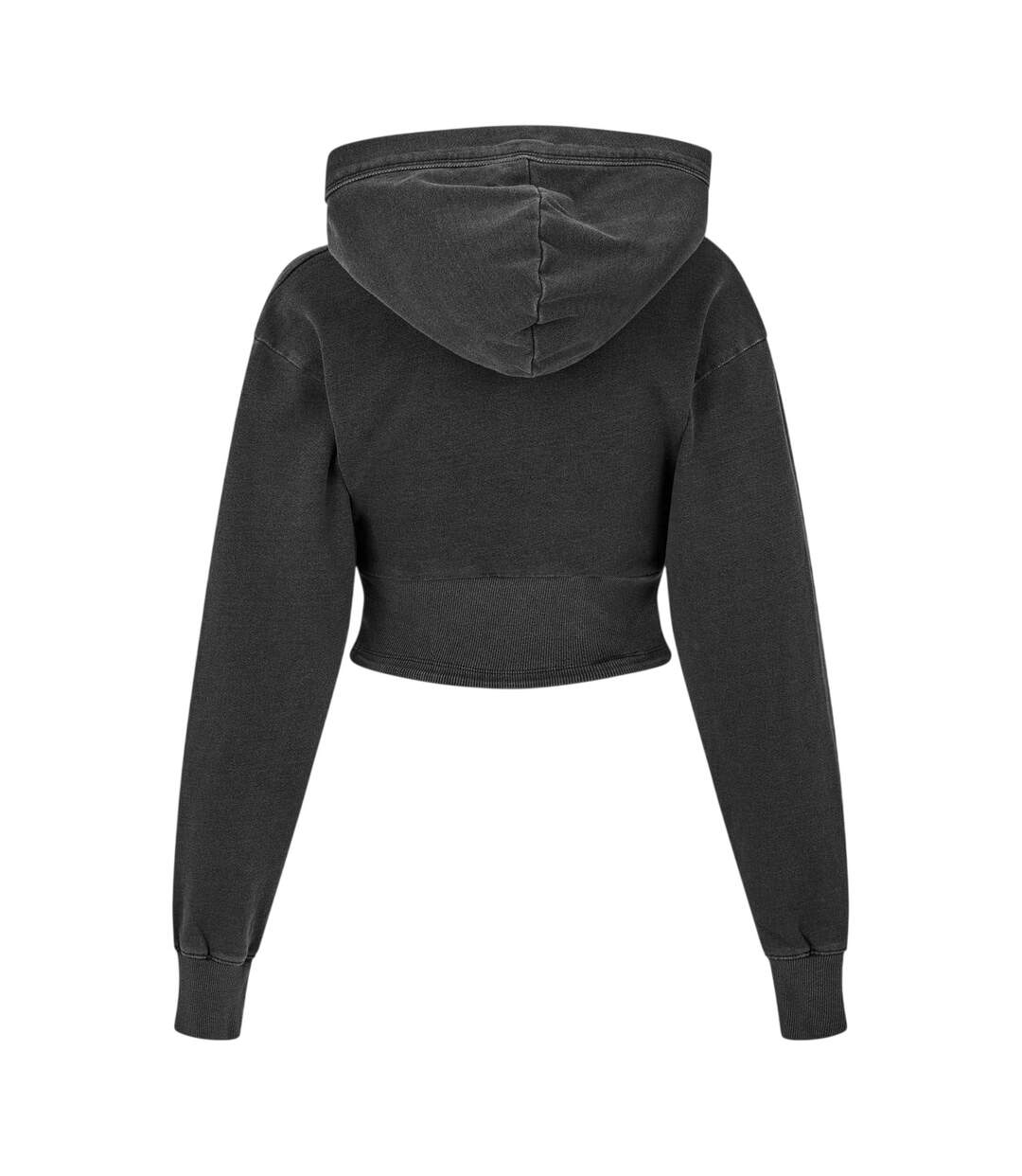 Sweat Court À Capuche Jeanius Femme Noir Good American-3