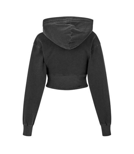 Sweat Court À Capuche Jeanius Femme Noir Good American