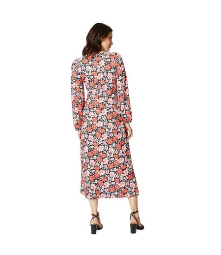 Robe mi-longue femme rose / rouge / noir Maine