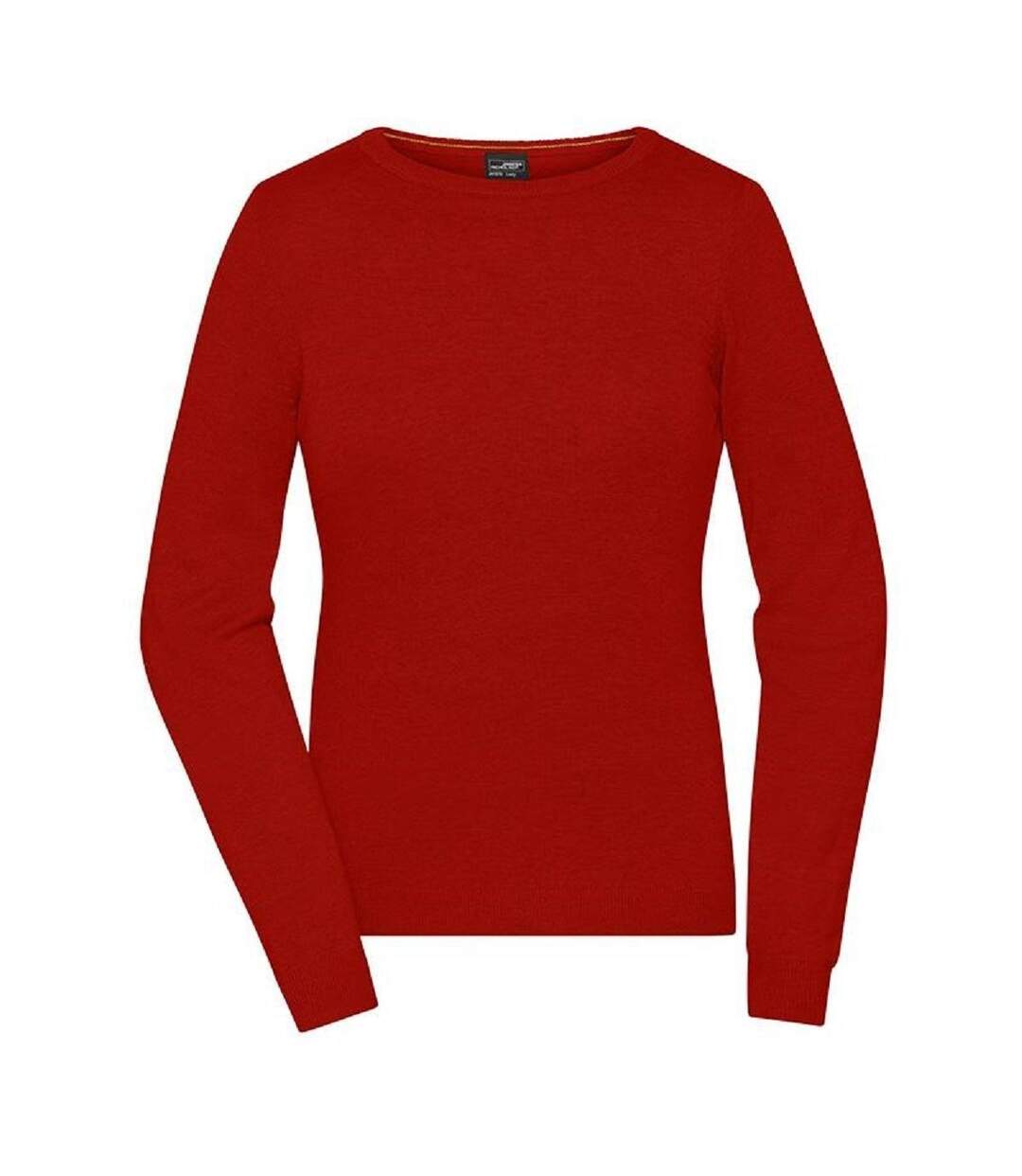 Pull classique col rond - Femme - JN1313 - rouge