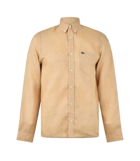 Chemise Motif/style Logo Homme Beige Lacoste
