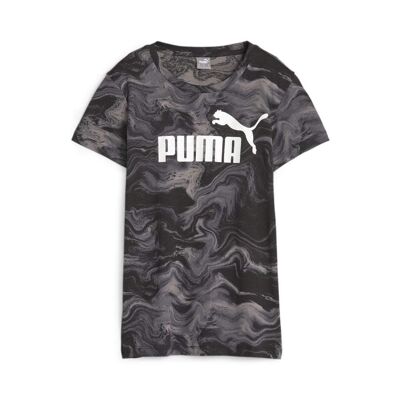 T-shirt Gris/Noir Femme Puma Ess+ Marbleized - L