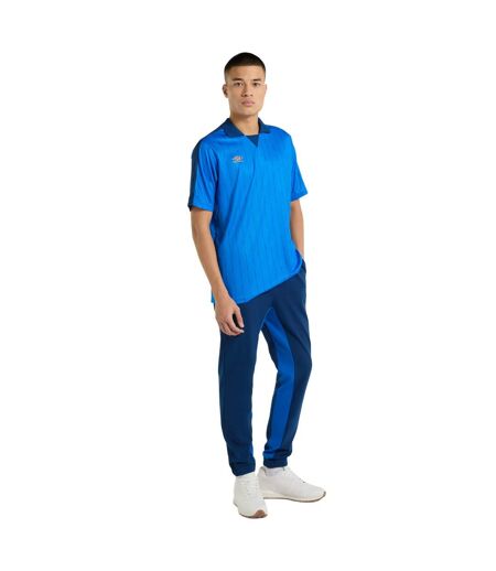 Mens Linear All-over Print Jersey Regal Blue Estate Blue Umbro