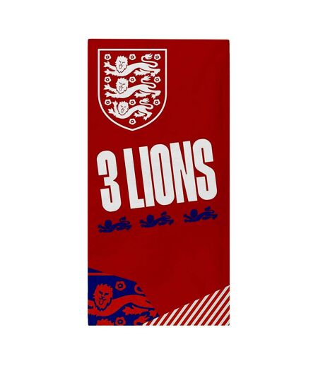 England FA Crest Towel (Red/White) (140cm x 70cm) - UTTA10235