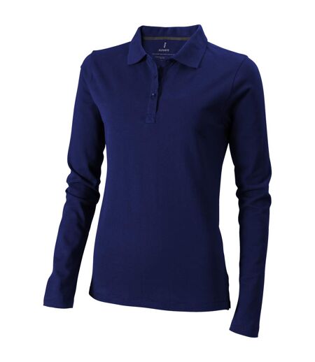 Elevate Oakville Long Sleeve Ladies Polo Shirt (Navy)